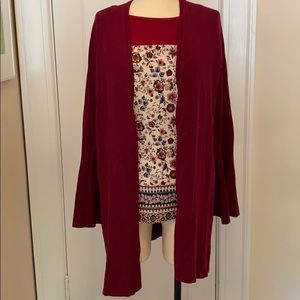 NWT Alfani bell-sleeveD cardigan XS